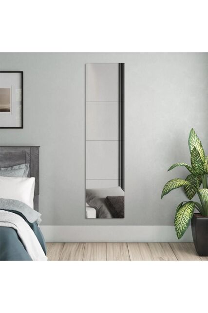 H&O Direct 4Pcs Square Self-Adhesive DIY Acrylic Mirror in Clear - image 1