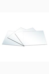 H&O Direct 4Pcs Square Self-Adhesive DIY Acrylic Mirror in Clear - thumbnail 3