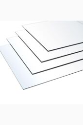 H&O Direct 4Pcs Square Self-Adhesive DIY Acrylic Mirror in Clear - thumbnail 4
