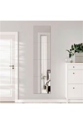 H&O Direct 4Pcs Square Self-Adhesive DIY Acrylic Mirror in Clear - thumbnail 2