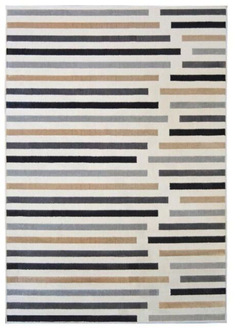 THE RUGS Abstract Collection Stripe Design Rug in Multicolour - R469A - Size: 80 cm x 150 cm - image 1
