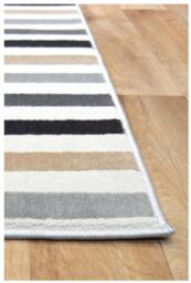 THE RUGS Abstract Collection Stripe Design Rug in Multicolour - R469A - Size: 80 cm x 150 cm - thumbnail 5