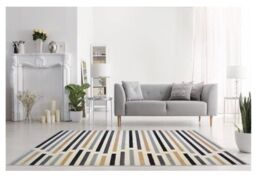 THE RUGS Abstract Collection Stripe Design Rug in Multicolour - R469A - Size: 80 cm x 150 cm - thumbnail 2
