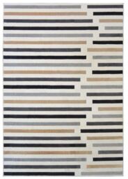 THE RUGS Abstract Collection Stripe Design Rug in Multicolour - R469A - Size: 80 cm x 150 cm