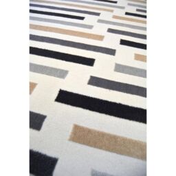 THE RUGS Abstract Collection Stripe Design Rug in Multicolour - R469A - Size: 80 cm x 150 cm - thumbnail 3