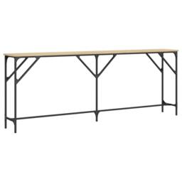 Berkfield Home Console Table Sonoma Oak 200x29x75 cm Engineered Wood in Brown - Size: 200 x 29 x 75 cm - thumbnail 6