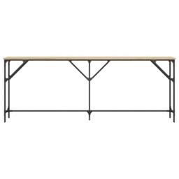 Berkfield Home Console Table Sonoma Oak 200x29x75 cm Engineered Wood in Brown - Size: 200 x 29 x 75 cm - thumbnail 4