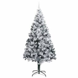 Berkfield Home Christmas Tree with 300 LEDs with Stand White 300 cm PVC - thumbnail 4