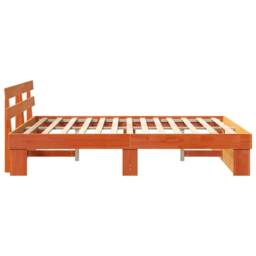 Berkfield Home Traditional with Headboard Brown 160 x 200 cm Pine wood - thumbnail 6