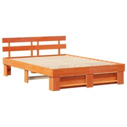 Berkfield Home Traditional with Headboard Brown 160 x 200 cm Pine wood - thumbnail 3