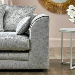 Snugg Furniture UK Limited (Left Hand) Aurora Crushed Velvet Corner Sofa in Silver - thumbnail 9