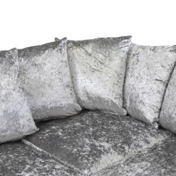 Snugg Furniture UK Limited (Left Hand) Aurora Crushed Velvet Corner Sofa in Silver - thumbnail 4