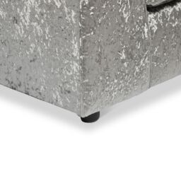 Snugg Furniture UK Limited (Left Hand) Aurora Crushed Velvet Corner Sofa in Silver - thumbnail 8