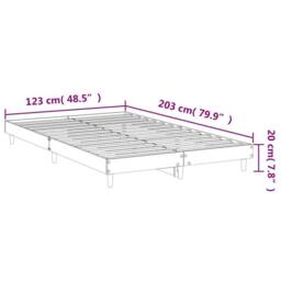 Berkfield Home Durable Bed Frame Smoked Oak 120x200 cm Engineered Wood in Brown - Size: Small Double - thumbnail 9