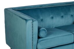 Orsina Felisa Two Seat Blue Velvet Sofa - thumbnail 5