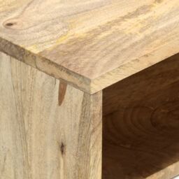 Berkfield Home TV Cabinet 110x35x48 cm Solid Mango Wood - Size: 110 x 35 x 48 cm - thumbnail 4