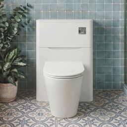Balterley Bathroom Floor Standing Concealed Cistern Toilet Unit, White, 550mm in White - thumbnail 9