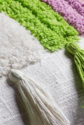 Heya Home Rainbow Tassels 100% Cotton Cushion - Size: 45 cm x 45 cm - thumbnail 4