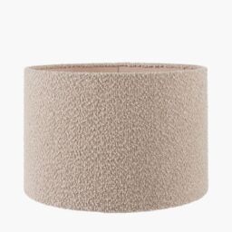 Ruma Taupe Boucle Cylinder Lampshade in Natural - Size: 18 inches - thumbnail 2
