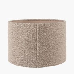 Ruma Taupe Boucle Cylinder Lampshade in Natural - Size: 18 inches - thumbnail 3