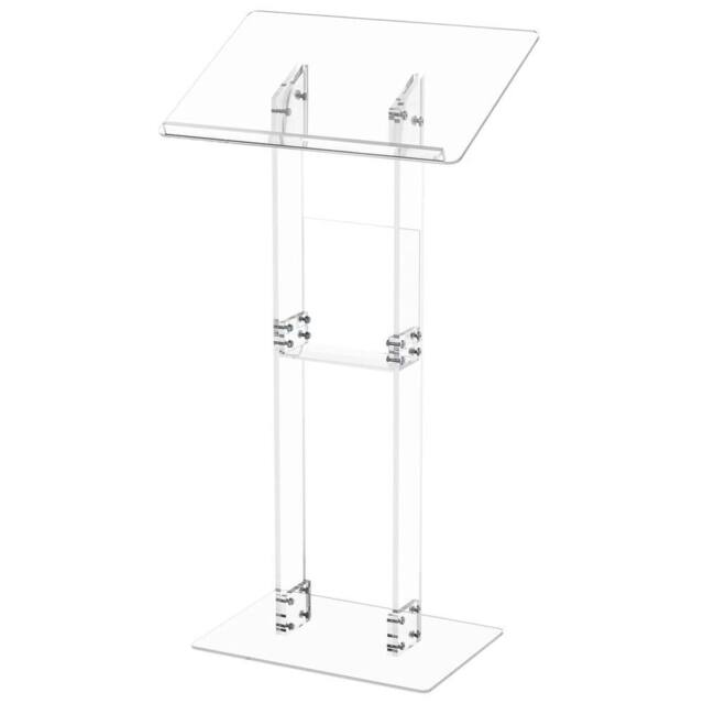 VOGREX Acrylic Podium Stand Free Standing Church Pulpit for Speech Wedding in Clear - image 1