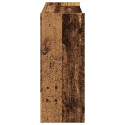 Berkfield Home Shoe Rack Old Wood 80x25x62 cm Engineered Wood in Brown - Size: 80 x 25 x 62 cm - thumbnail 5