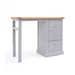 Cabinet Bits Rocca 3 Drawer Desk - Dressing Table Chrome Knob in Grey - thumbnail 2