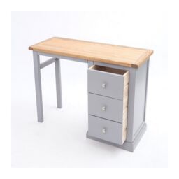 Cabinet Bits Rocca 3 Drawer Desk - Dressing Table Chrome Knob in Grey - thumbnail 4