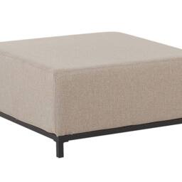 Wyld and Coco Ottoman - Beige Polyester Black Aluminium Legs - thumbnail 2