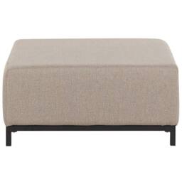 Wyld and Coco Ottoman - Beige Polyester Black Aluminium Legs - thumbnail 4