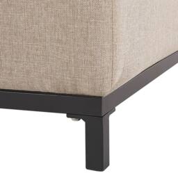 Wyld and Coco Ottoman - Beige Polyester Black Aluminium Legs - thumbnail 6