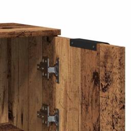 Berkfield Home Sideboards 2 pcs Old Wood 30x30x70 cm Engineered Wood in Brown - Size: 30 x 30 x 70 cm - thumbnail 9