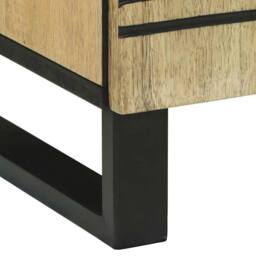 Berkfield Home Modern Bedside Cabinet 50x33x60 cm ‚Äì Solid Mango Wood in Brown - Size: 50 x 33 x 60 cm - thumbnail 8