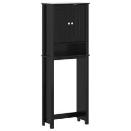 Berkfield Home Over-the-Toilet Storage BERG Black 60x27x164.5 cm Solid Wood - thumbnail 3