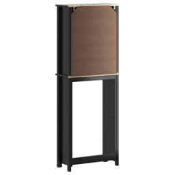 Berkfield Home Over-the-Toilet Storage BERG Black 60x27x164.5 cm Solid Wood - thumbnail 6