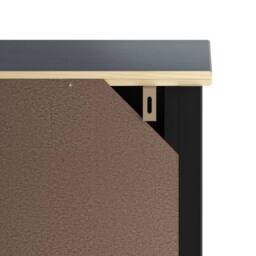 Berkfield Home Over-the-Toilet Storage BERG Black 60x27x164.5 cm Solid Wood - thumbnail 7