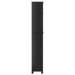 Berkfield Home Over-the-Toilet Storage BERG Black 60x27x164.5 cm Solid Wood - thumbnail 5