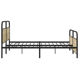 Berkfield Home Metal Bed Frame without Mattress Sonoma Oak 180x200 cm Super King in Brown - thumbnail 5