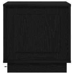 Berkfield Home Modern Bedside Cabinet with LED Lights Black Oak 44x34, 5x45 cm - thumbnail 6