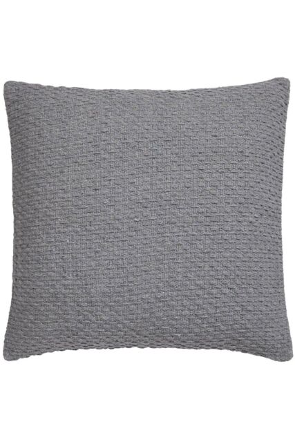 Drift Home 'Hayden' Filled 100% Cotton Basket Weave Cushion in Grey - Size: 43 cm x 43 cm - image 1
