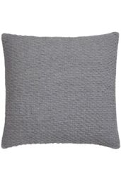 Drift Home 'Hayden' Filled 100% Cotton Basket Weave Cushion in Grey - Size: 43 cm x 43 cm