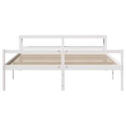 Berkfield Home Senior Bed with Headboard without Mattress White 180x200 cm Super King - thumbnail 4