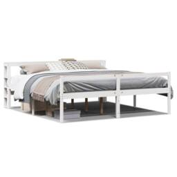 Berkfield Home Senior Bed with Headboard without Mattress White 180x200 cm Super King - thumbnail 2