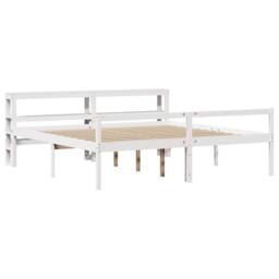 Berkfield Home Senior Bed with Headboard without Mattress White 180x200 cm Super King - thumbnail 3