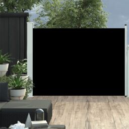Berkfield Home Patio Retractable Side Awning 100x500 cm Black - thumbnail 1