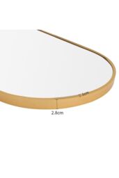 H&O Direct 40cm W x 120cm H Gold Oval Wall Mirror Full Length Mirror - Size: 40 cm W x 120 cm H - thumbnail 4