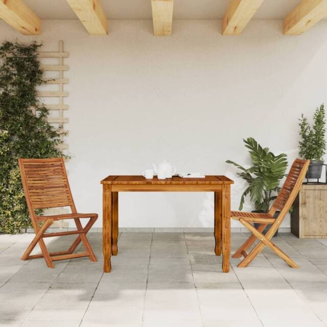 Berkfield Home Beautiful Folding Garden Chairs 2 pcs Solid Wood Acacia in Brown - image 1