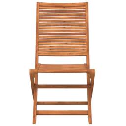 Berkfield Home Beautiful Folding Garden Chairs 2 pcs Solid Wood Acacia in Brown - thumbnail 4