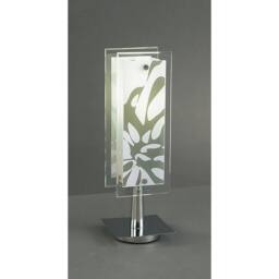Netlighting Euphoria Table Lamp 1 Light E27 Polished ChromeOpal White Glass in Grey - thumbnail 2