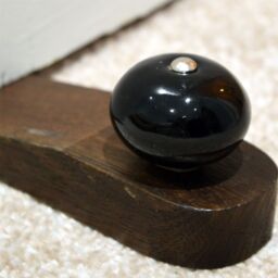 Nicola Spring Traditional Vintage Wooden Door Wedge Stop - Pack of 3 in Black - thumbnail 5